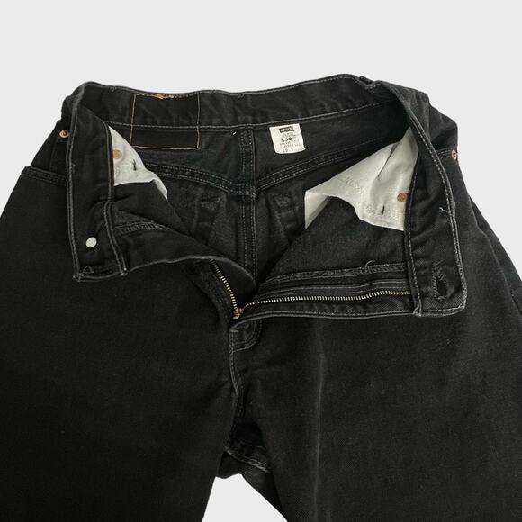Levi’s VTG 2000 Y2K 550 Relaxed Tapered Denim USA Street Jean Black Womens 10 S - Picture 5 of 15